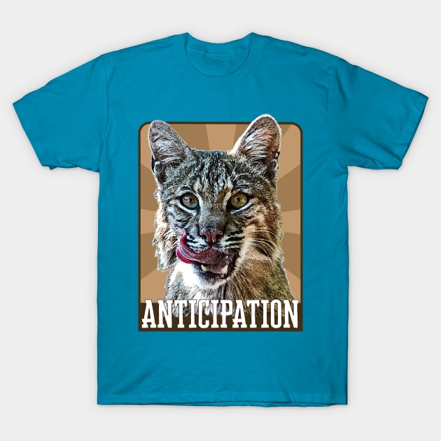 Anticipation- bobcat T-Shirt by Ripples of Time